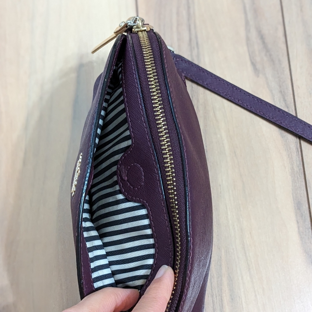 EUC! Kate Spade New York Cameron Street Blossom Hilli Crossbody Bag Burgundy - Picture 9 of 12